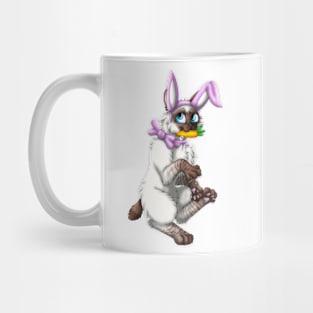 Bobtail BunnyCat: Chocolate Lynx Point (Pink) Mug